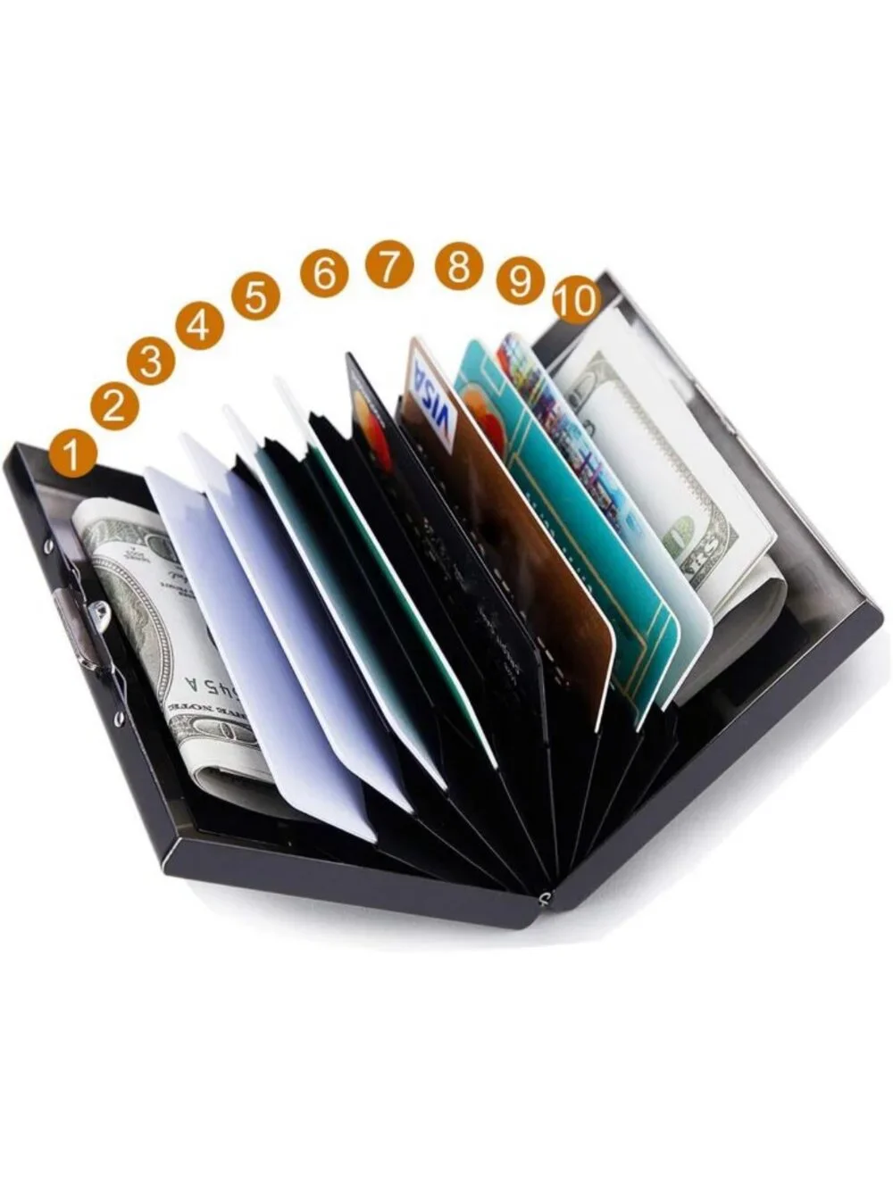 Slim RFID Credit Card Holder Wallet | Metal Business Card Case for Men & Women